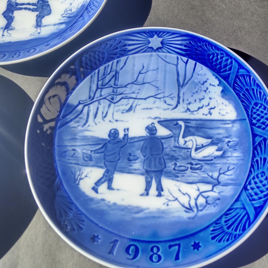 ロイヤルコペンハーゲン イヤープレート3枚 1987 1989 1993 箱付