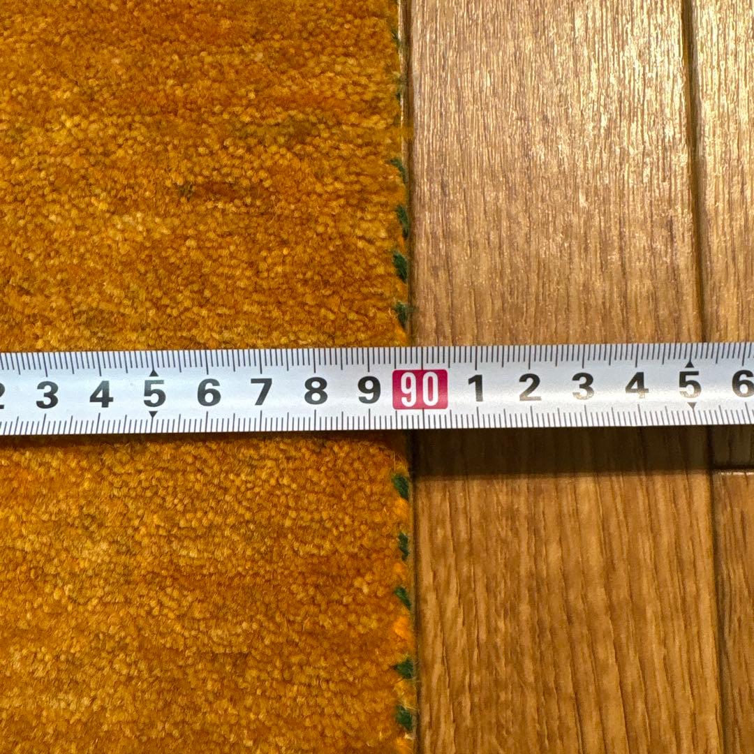 手織りペルシャ絨毯　新品　ギャッベ　215×90 ラグ　カーペット　リズバフ