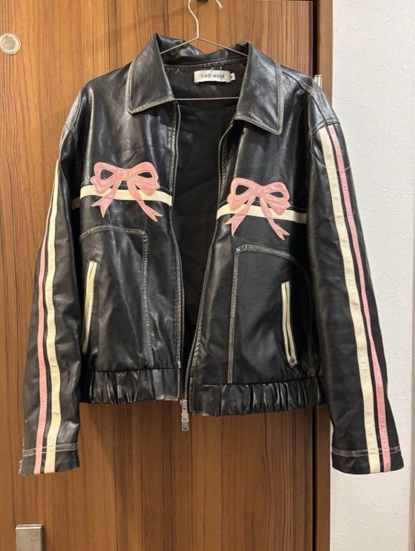 DIDDI MODA リボン レザージャケット Mサイズ バレエコア y2k