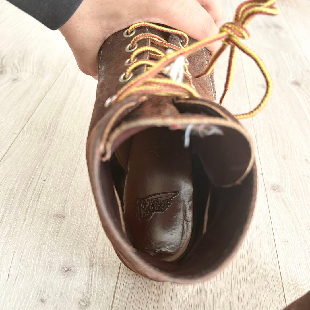 RED WING 8164 ブラウン スエード プレーントゥブーツ 27.5
