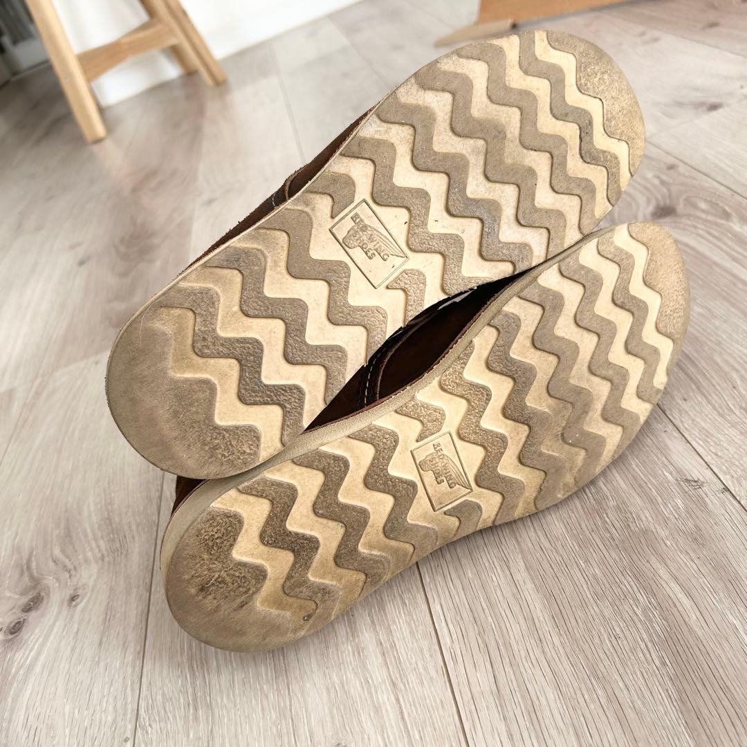 RED WING 8164 ブラウン スエード プレーントゥブーツ 27.5