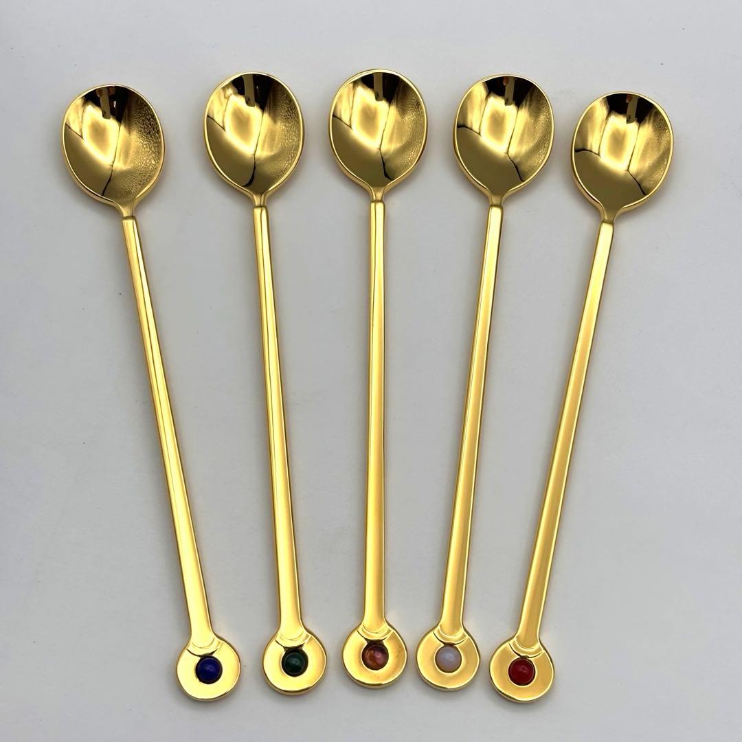 MIKIMOTO ミキモト 半貴石カトラリー スプーン フォーク 10本セット