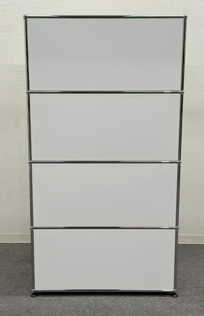 未使用品■USM/ハラーシステム■オープンシェルフ　1列4段　白　収納　オフィス