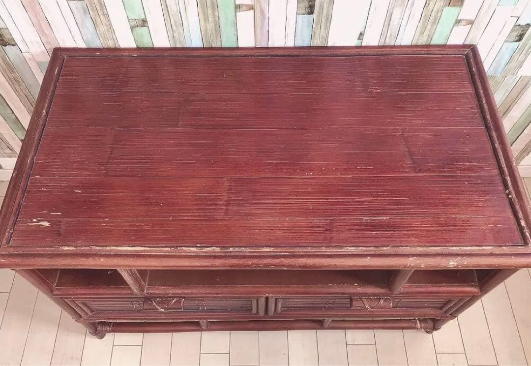 バリ島 テレビ台 テレビボード バンブー アジアン家具 ブラウン エスニック