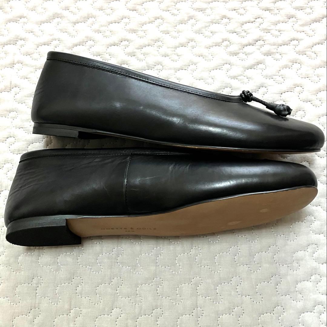【美品】オデットエオディール　オブリーク　フラットシューズ10　23.5cm
