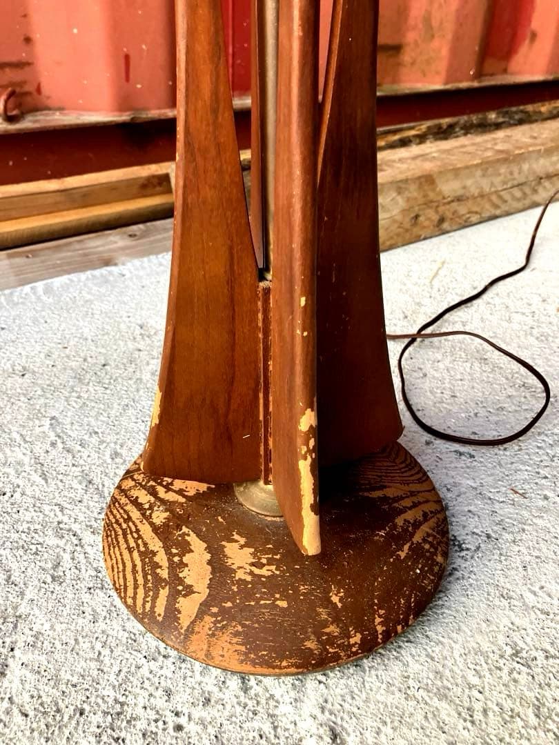 ヴィンテージ　ミッドセンチュリーウッドベースランプ