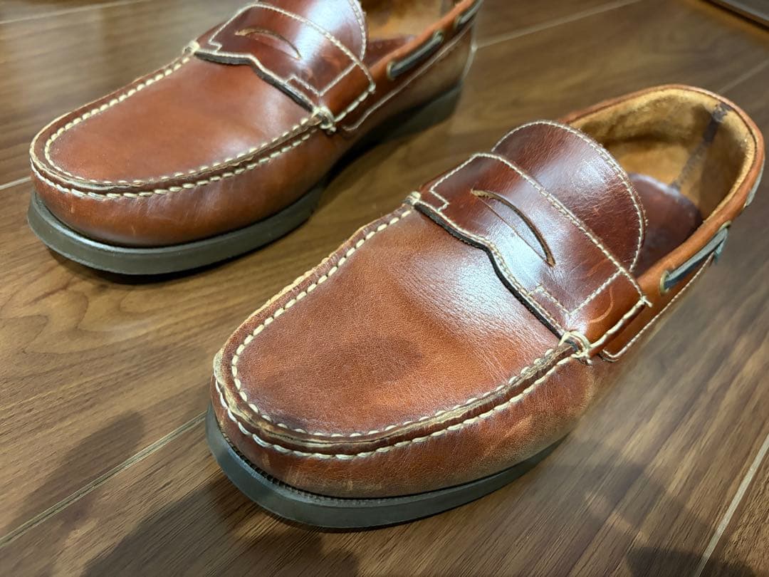 パラブーツ　ローファー　デッキシューズ　　レザー　ブラウン