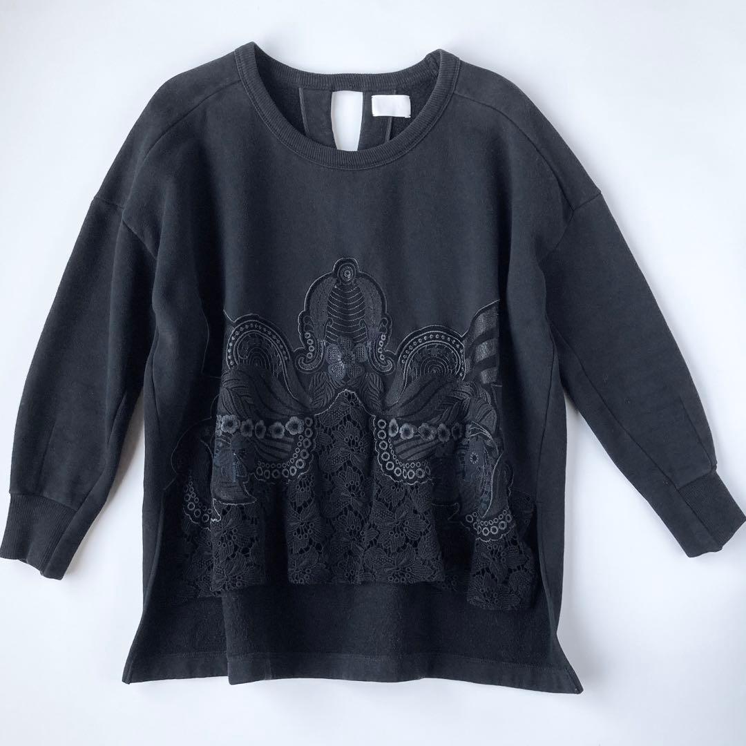 mame kurogouchi レース 刺繍 スウェット マメ toga