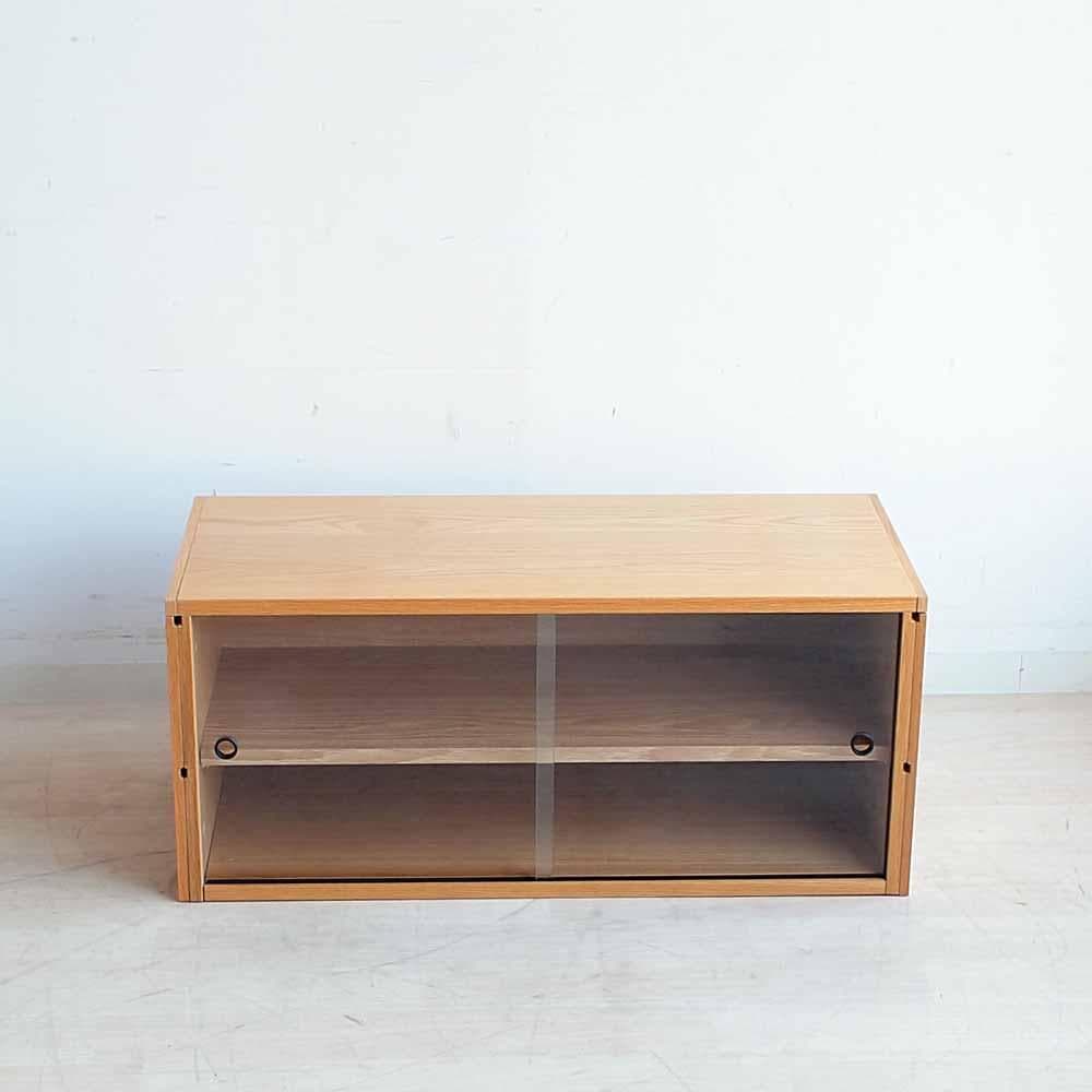 無印良品/MUJI オーク材 ユニットシェルフ用ガラス戸 ZR24335