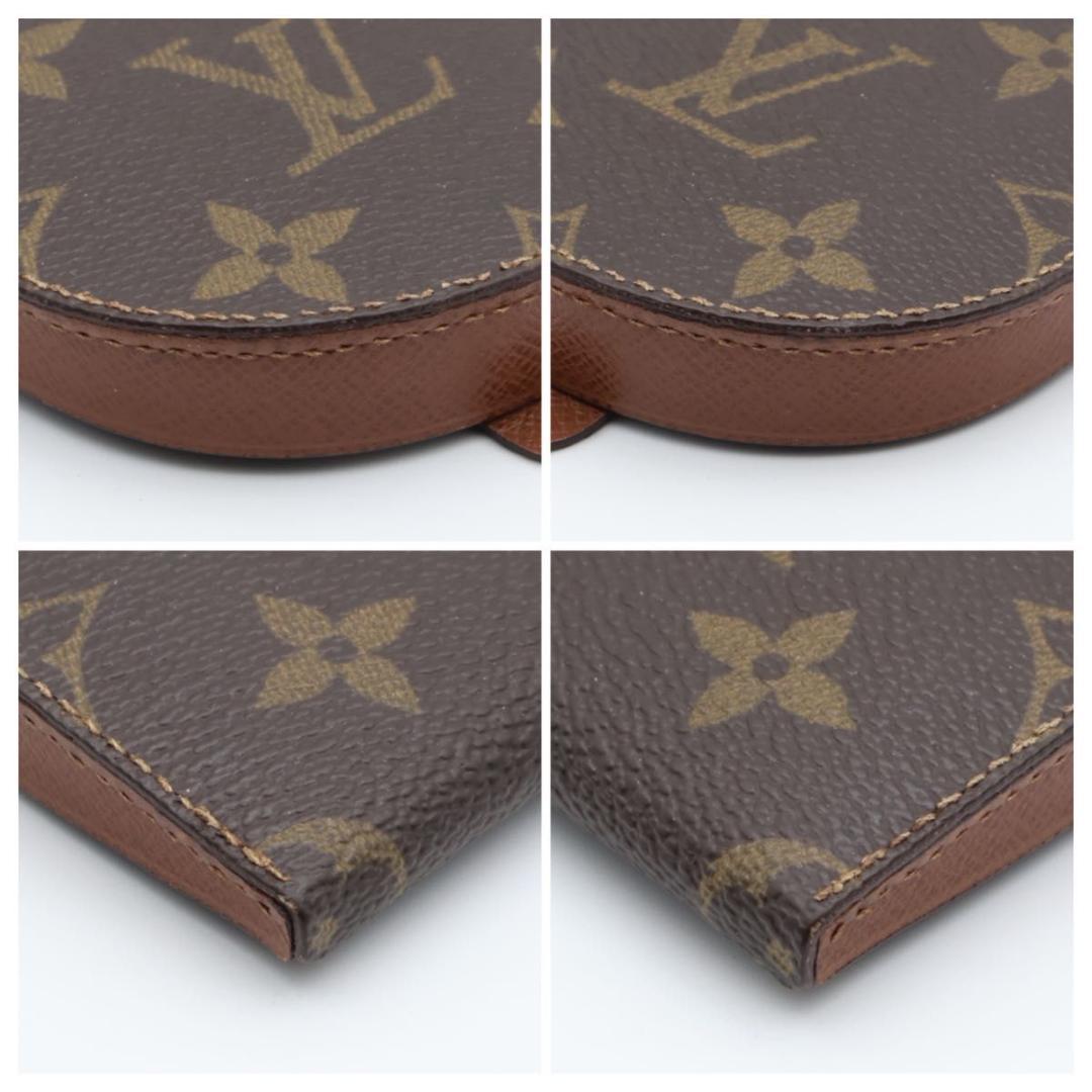 【極美品】ルイヴィトン　ポルトモネキュベット　モノグラム　ケース　茶色