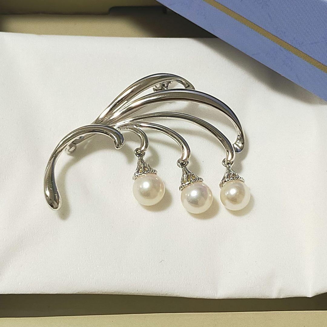 パール シルバー 田崎真珠 タサキ真珠 ブローチ SILVER アクセサリー