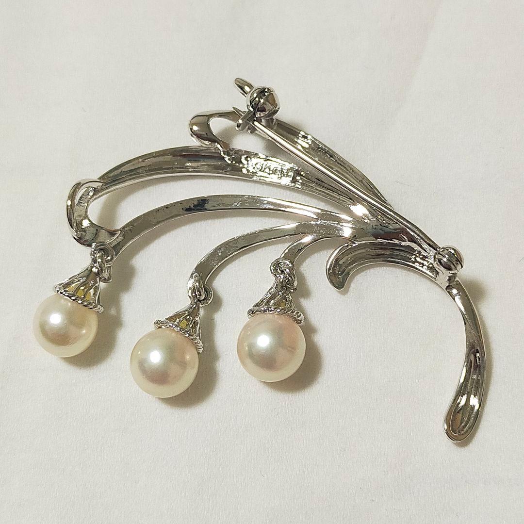 パール シルバー 田崎真珠 タサキ真珠 ブローチ SILVER アクセサリー