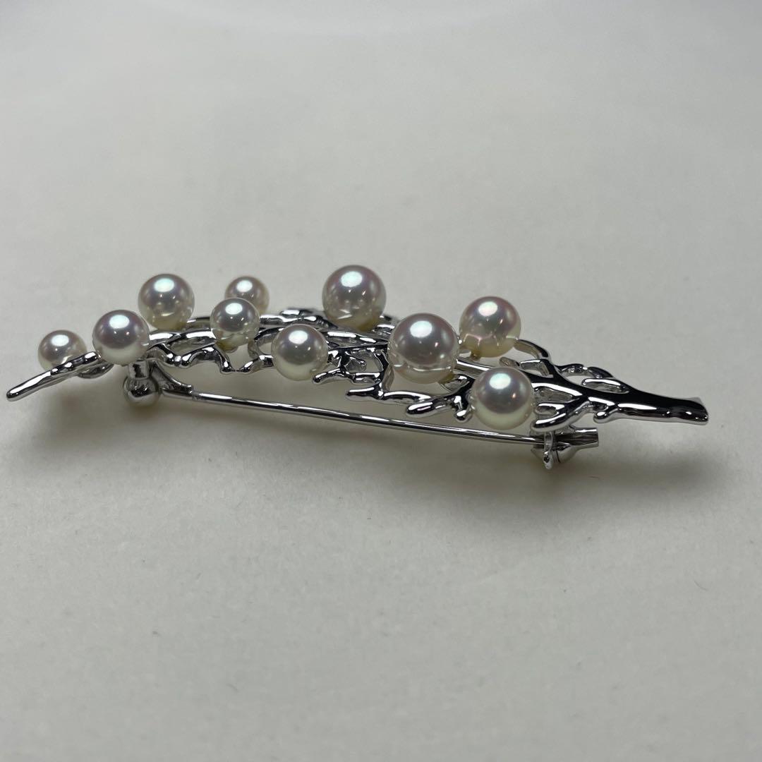 ミキモト アコヤ真珠 ブローチ 最大5.0mm SILVER