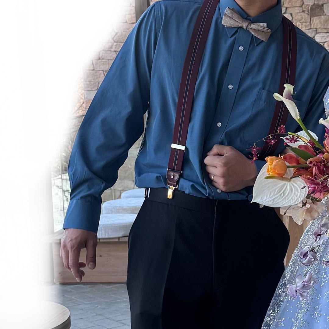  THURSTON ストライプ サスペンダー