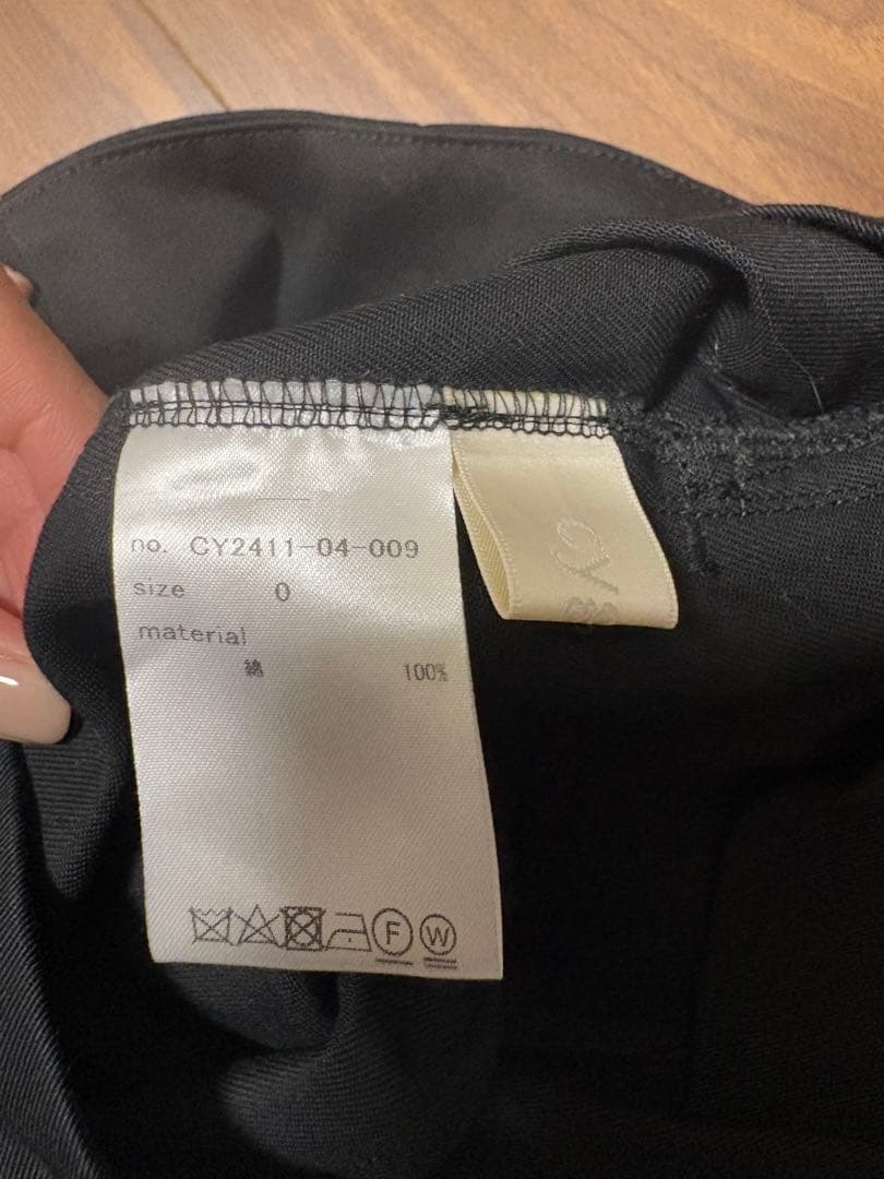 Cygne チノワイドパンツ Eric ブラック