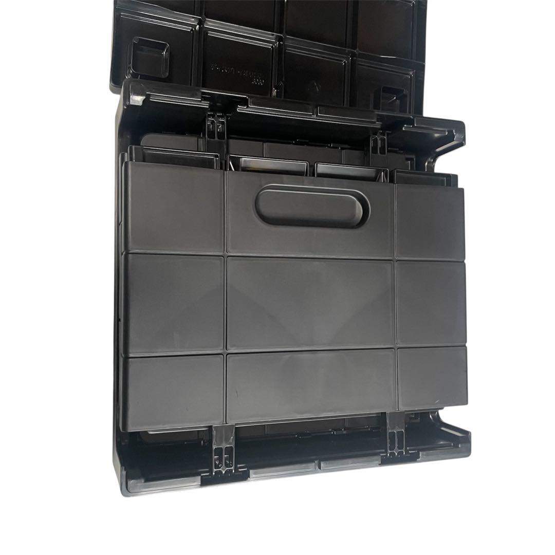 ◯岩谷マテリアル グリッドコンテナ 収納ボックス 3個セット 黒