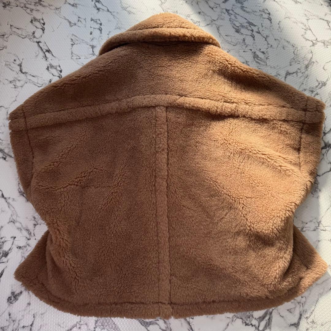 タグ付き◎マックスマーラ　テディベアコート　ケープ　ポンチョ　キャメル　白タグ