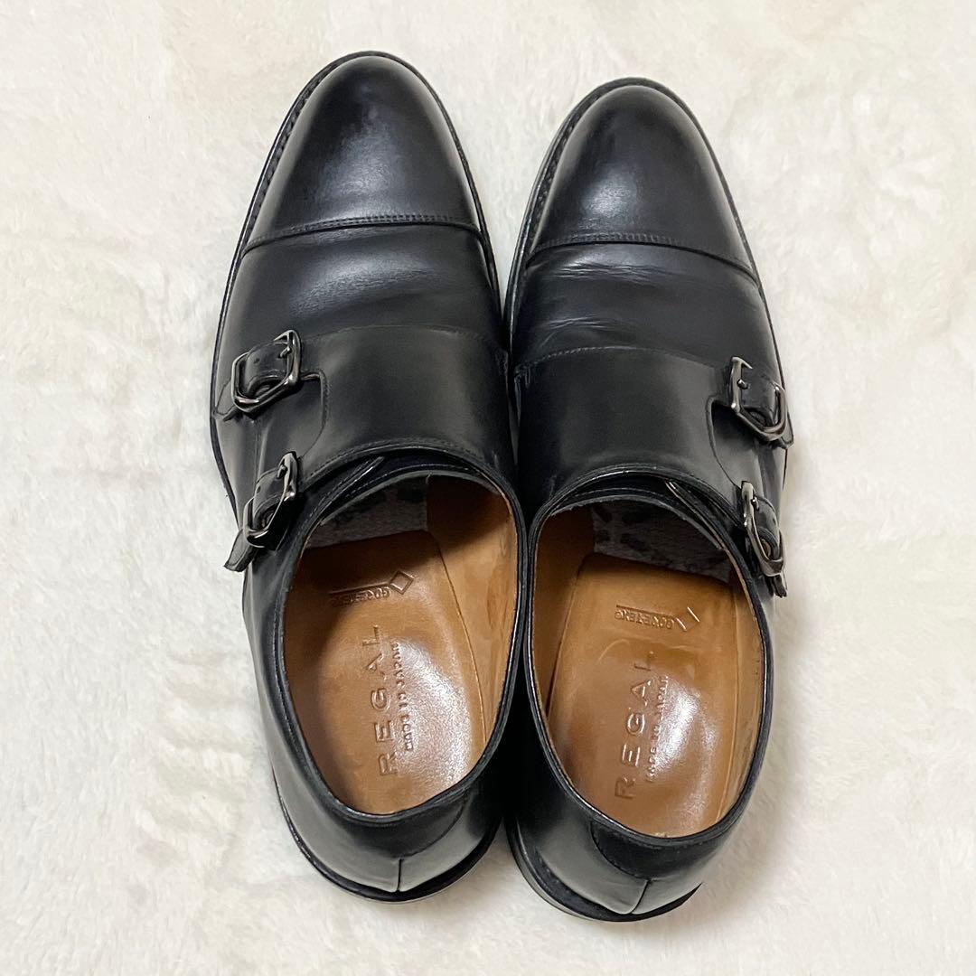 REGAL ゴアテックス 革靴 ダブルモンク26.0 ビジネス シューズ 黒