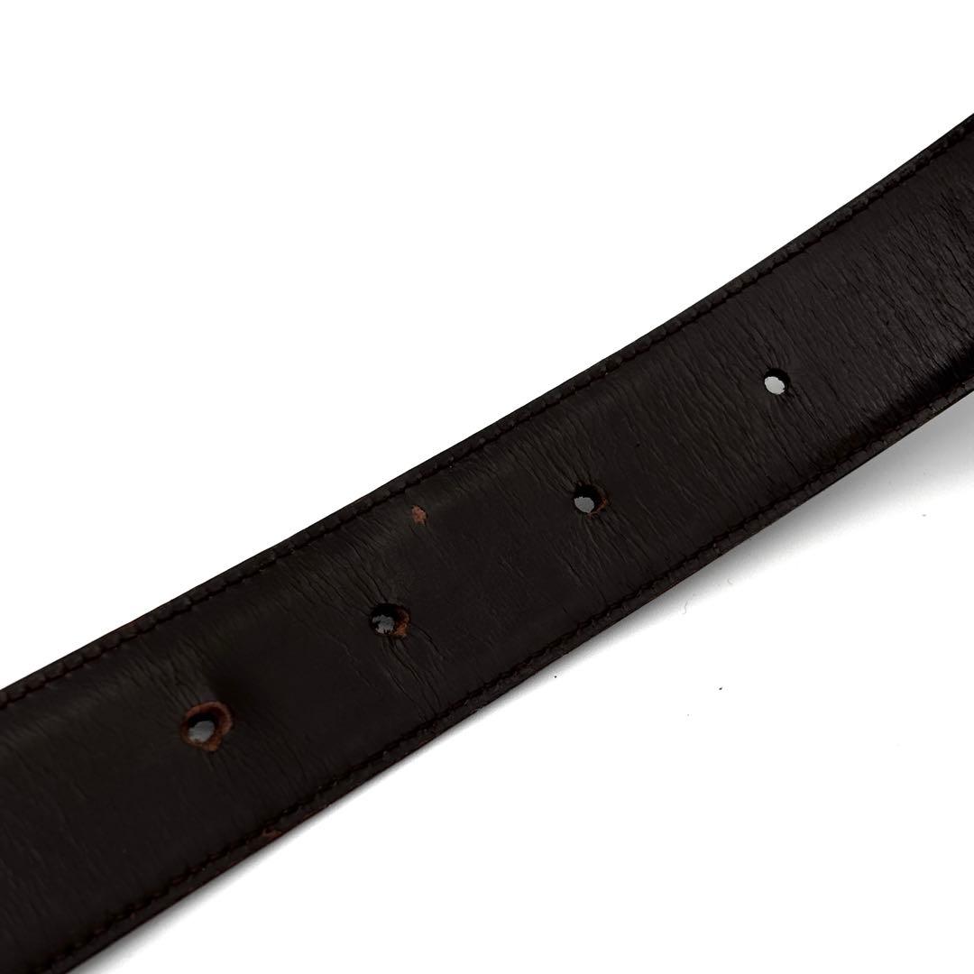 美品 カルティエ リバーシブル ベルト パンテール ロゴ金具 レザー 黒 茶