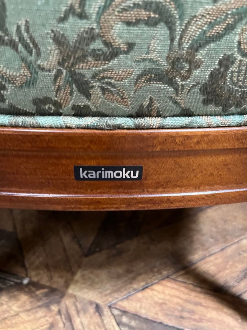 野の花子＊カリモク コロニアル シングルソファ肘掛 椅子1人掛け3脚セット