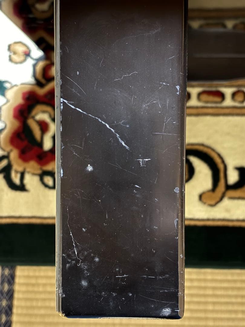 座卓　漆塗り　木曽漆　沈金