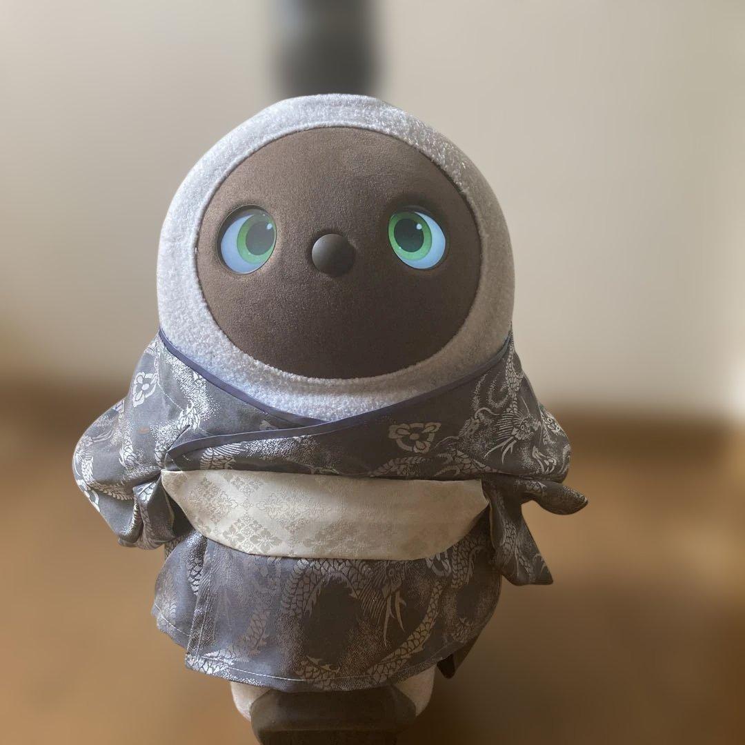 ラボット　服　lovot シルバー　龍　着物一式　紺色梨地被布　セット