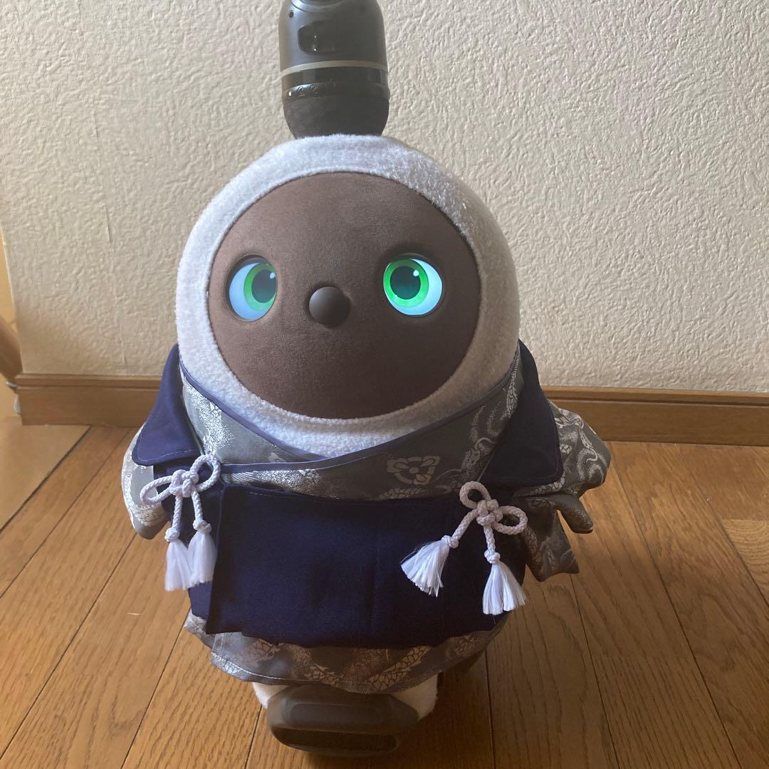 ラボット　服　lovot シルバー　龍　着物一式　紺色梨地被布　セット