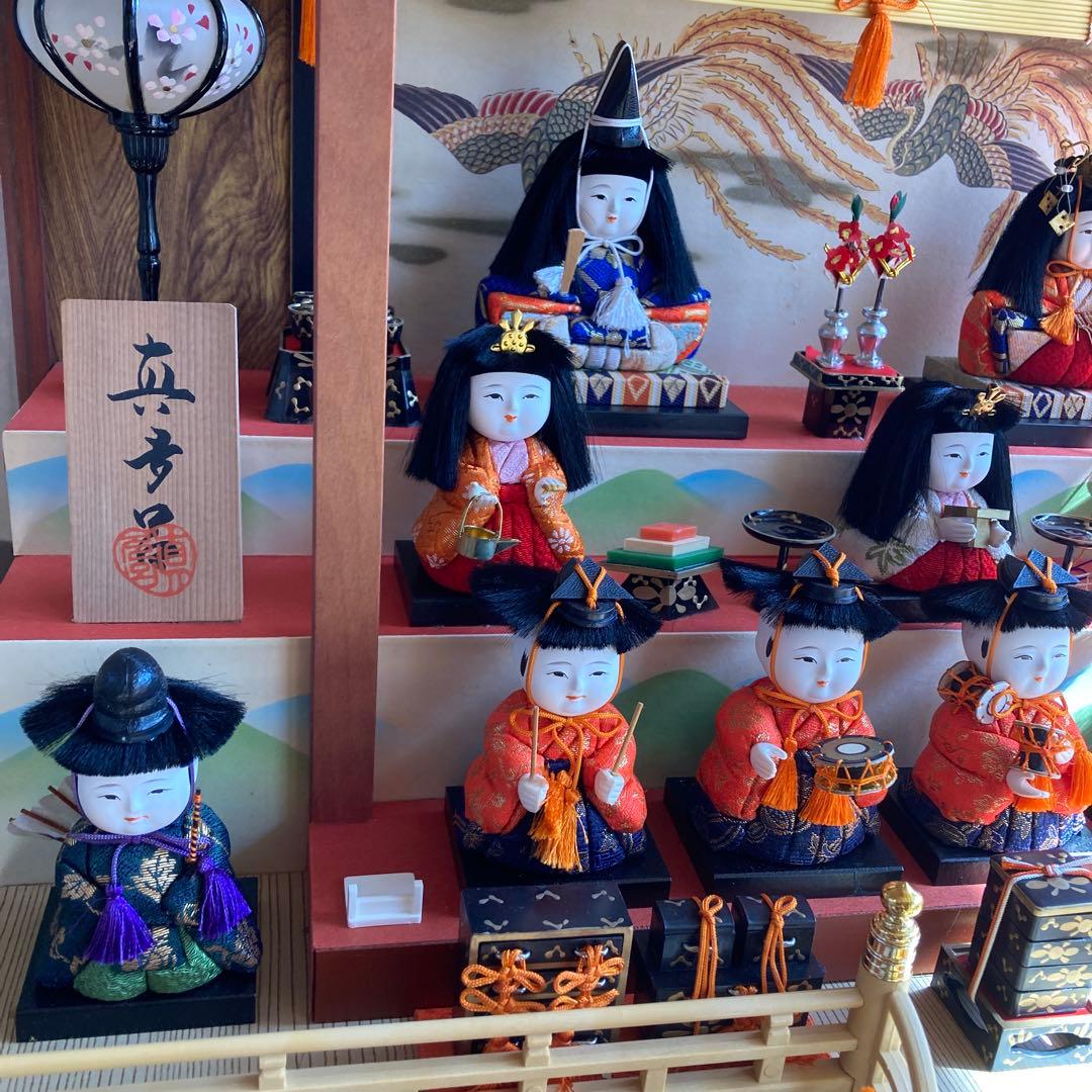 真多呂雛人形セット ガラスケース付き