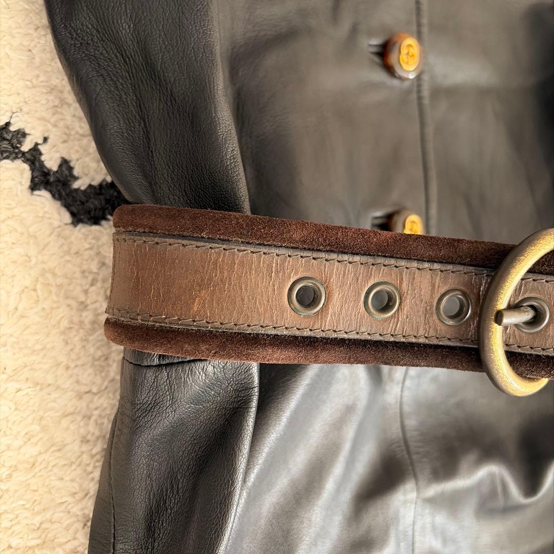 GUCCI レザー ワンピース 38