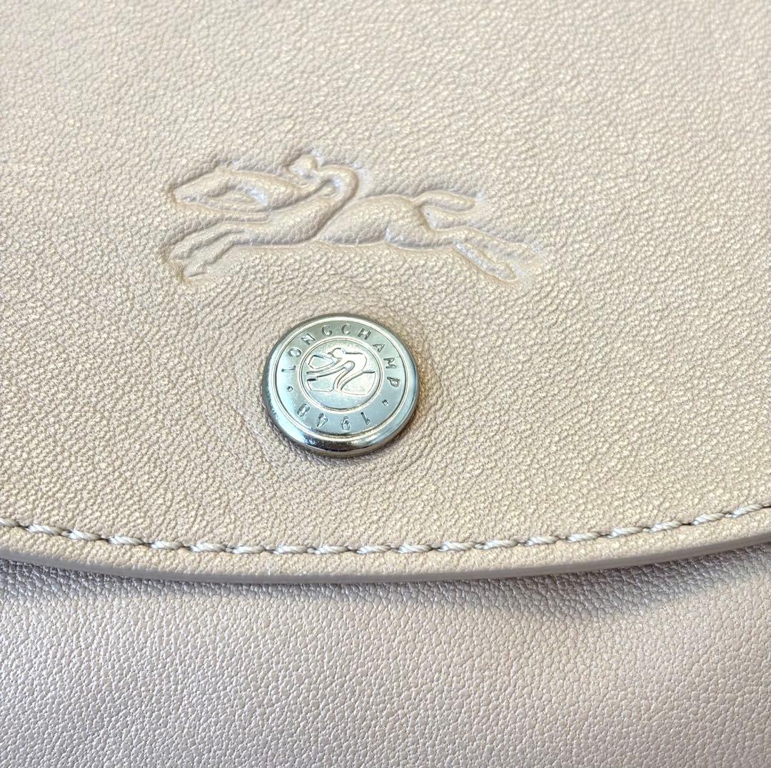 美品♡【ロンシャン】プリアージュキュイールL ベージュ