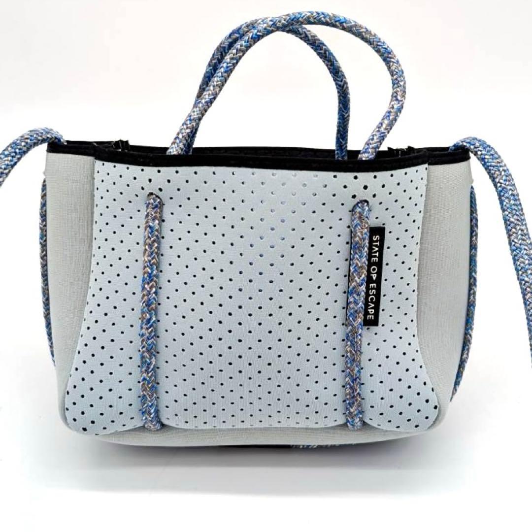 ステイトオブエスケープ✨2way ショルダー　トートバッグ　マイクロ　ブルー
