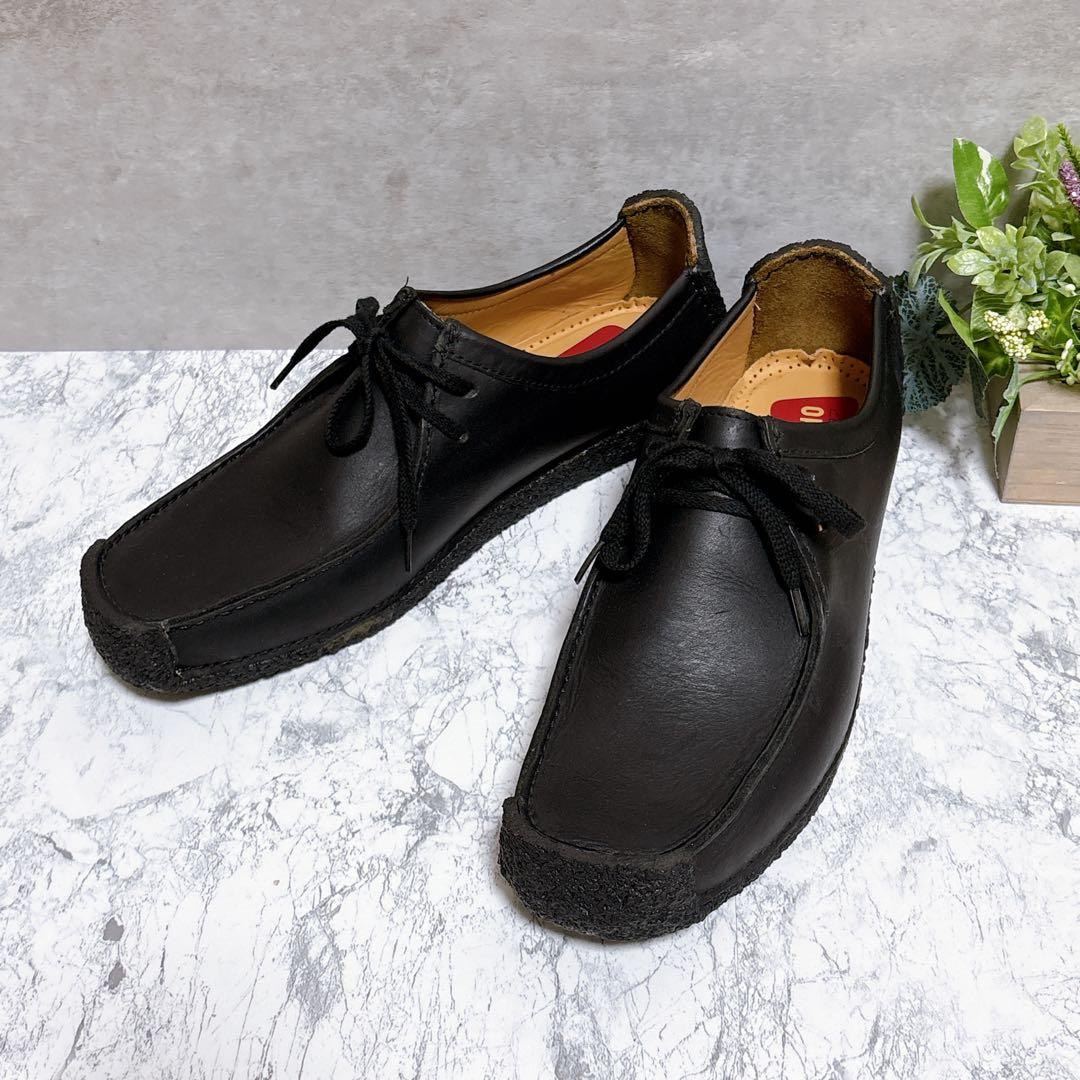 極美品【Clarks クラークス】ナタリー ワラビー 革靴 UK9 本革 黒