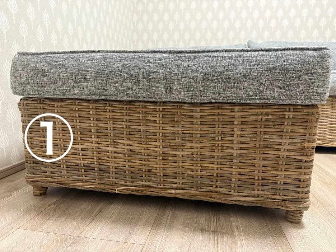 価格相談対応　ソファ　カユスタイル　モダン　リゾート家具　2〜3人掛け　①