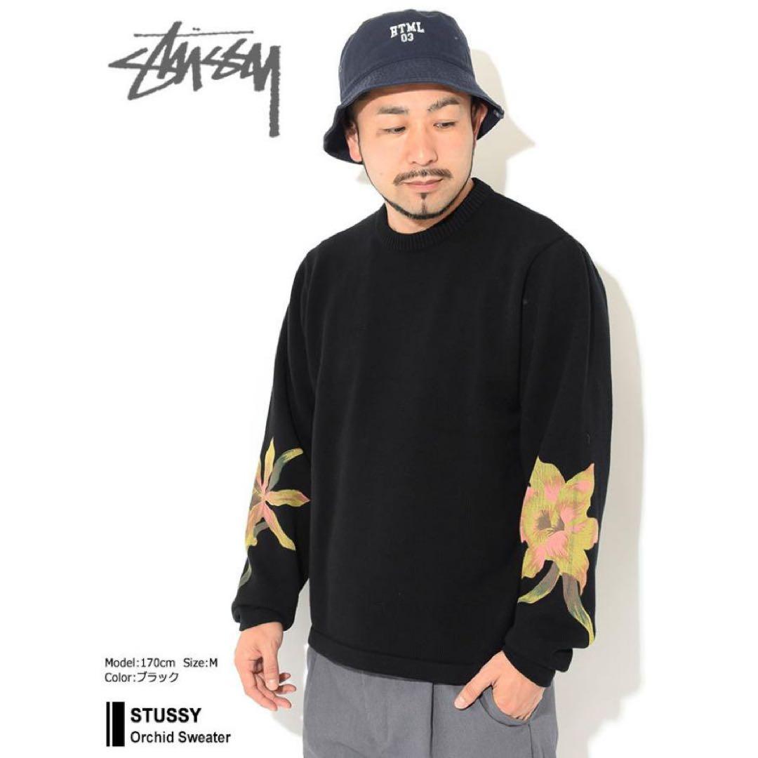 トップス Stussy Orchid Knit Sweater Black