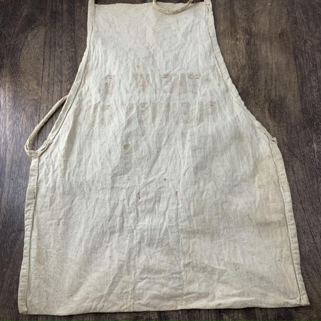 ヴィンテージ ワークエプロン USA バードルーフ 綿キャンバス レトロ