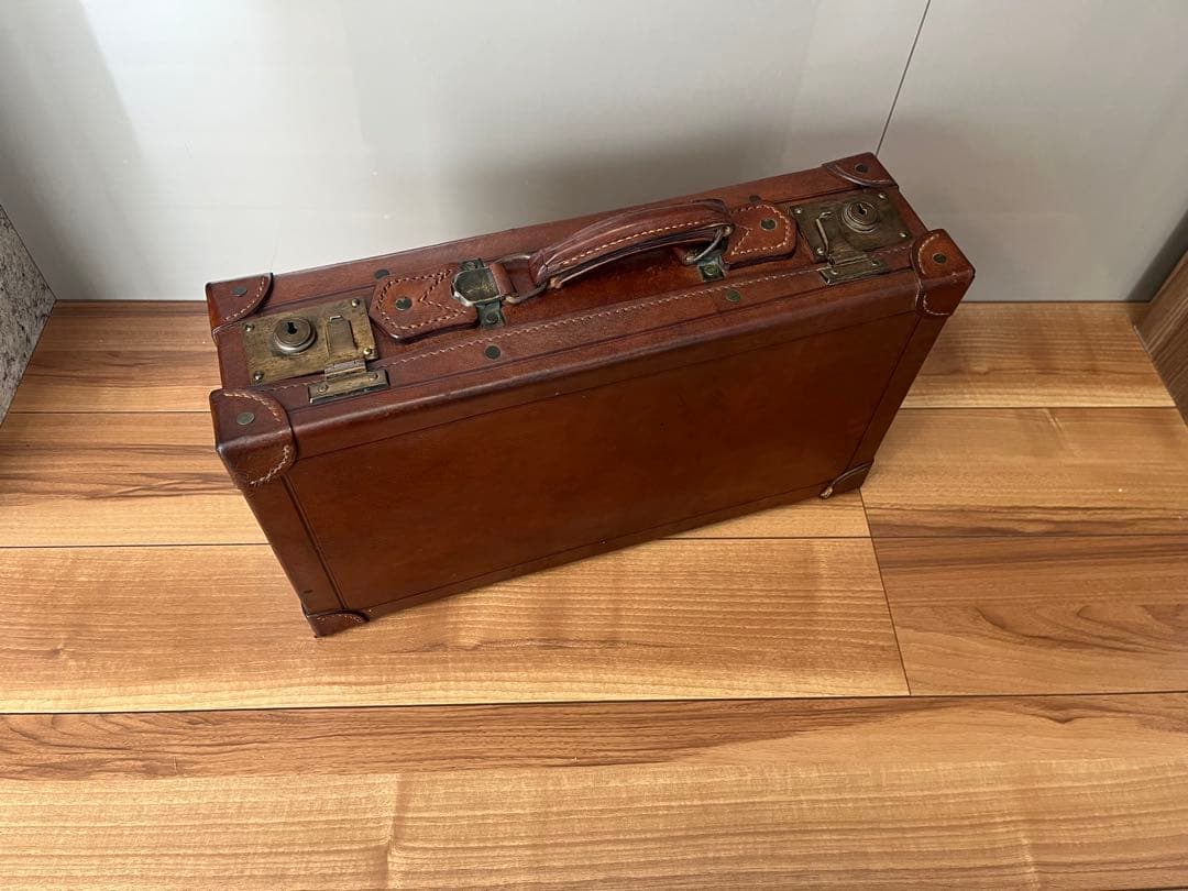 アンティーク 革製 レザー トランク ケース ビンテージ