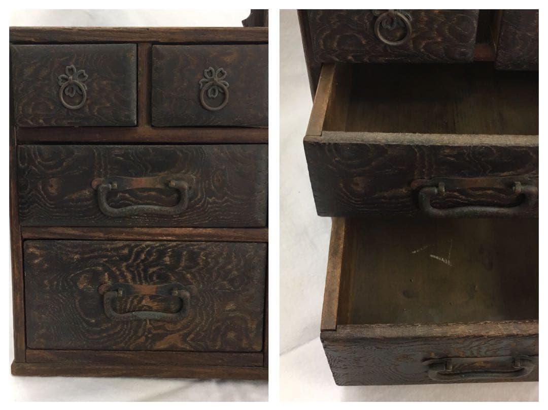 桑材の 古い裁縫箱 ☆ 日本のアンティーク ♫