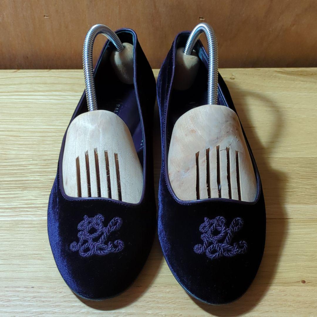 美品★ラルフローレン バレエ　フラットシューズ パンプス 紫