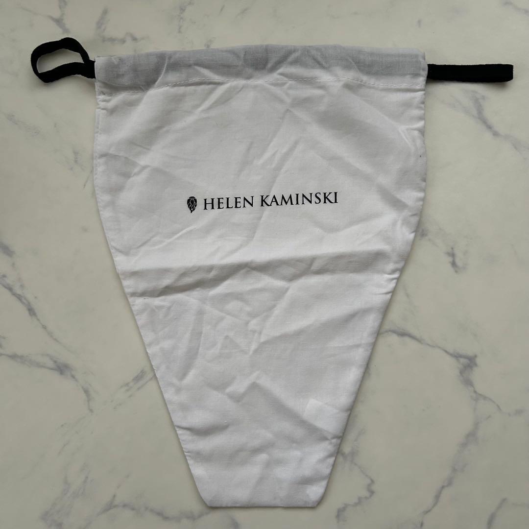 極美品 ヘレンカミンスキー 麦わら帽子 ストローハット つば約12cm ブラック