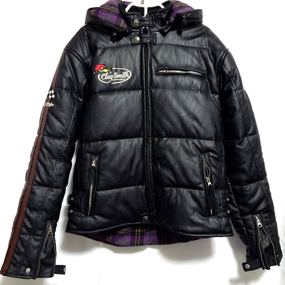 【未使用】Clay Smith フード付き フェイクレザージャケット LLW