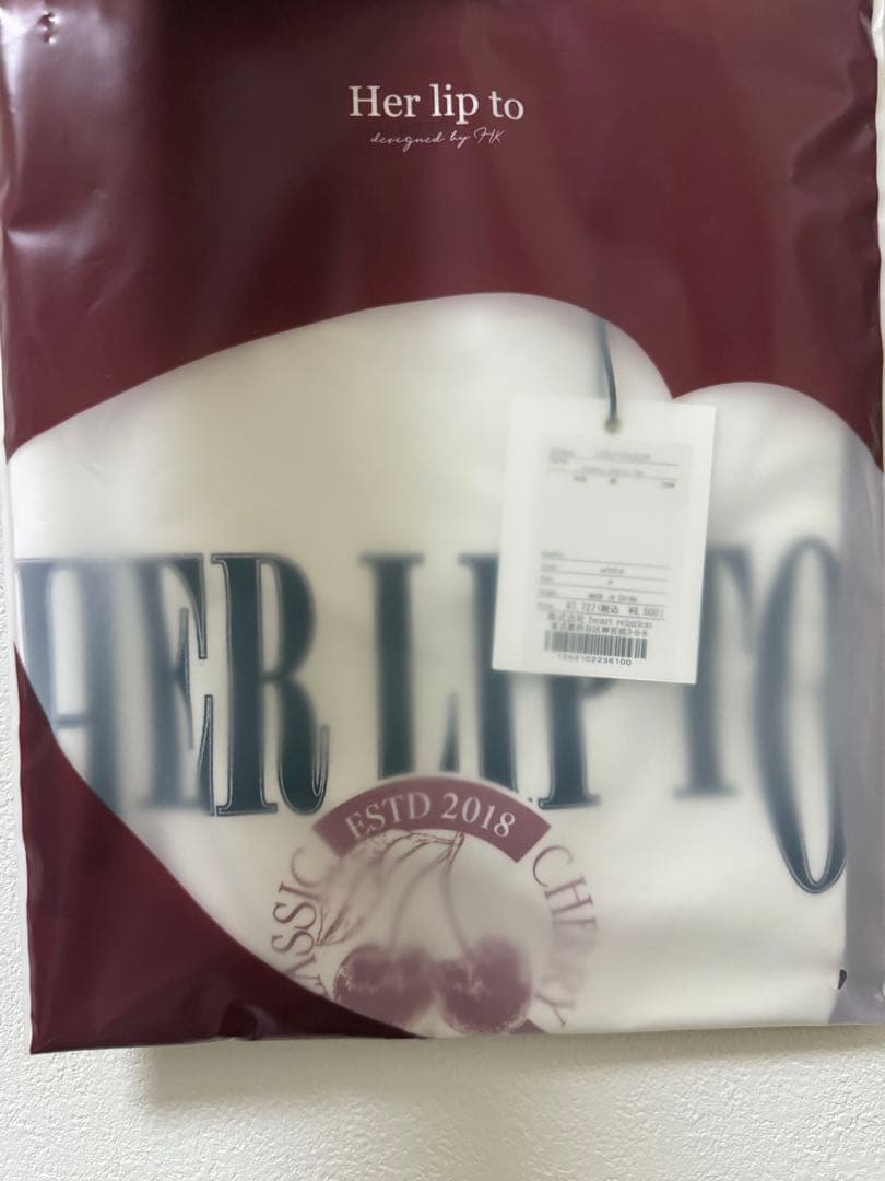 herlipto Classic Cherry Tee ホワイト 白