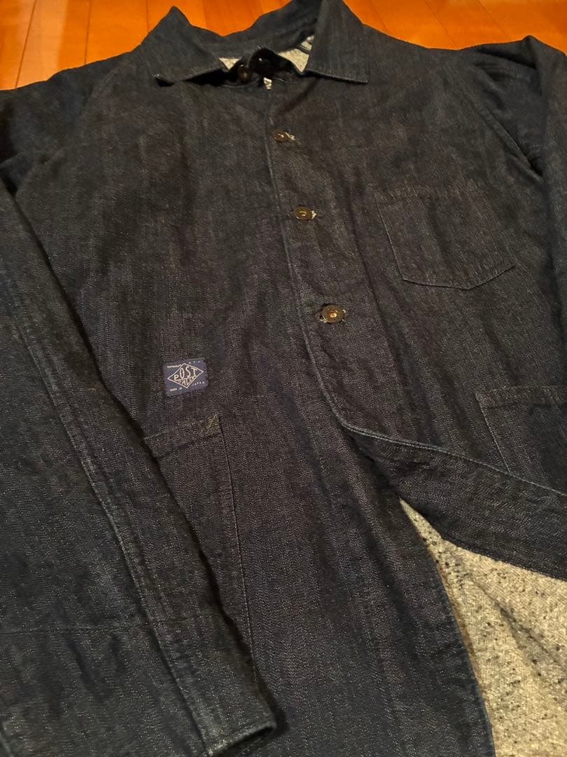 ジャケット・アウター POST O'ALLS denim with lining indigo