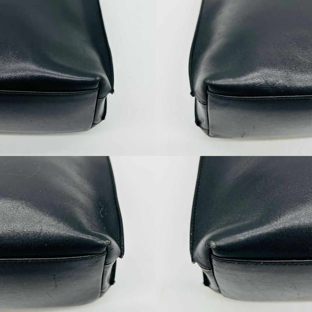 グッチ ワンショルダー バッグ 南京錠 シルバー金具 レザー 黒