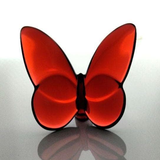 【新品】バカラ　ラッキー　バタフライ　 蝶 　レッド