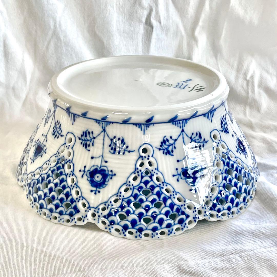 ロイヤルコペンハーゲン ブルーフルーテッドダブルレースフルーツバスケット