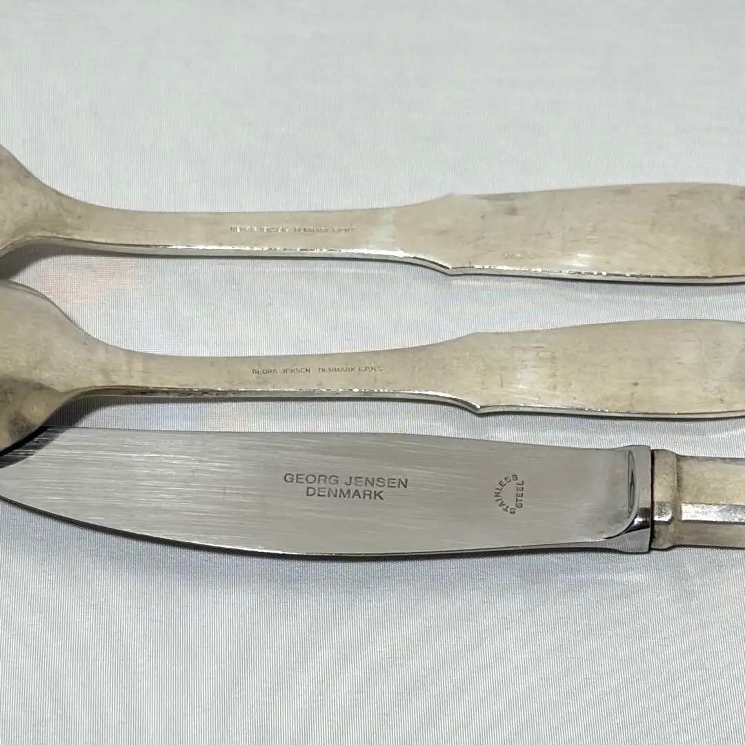 美品　 ジョージジェンセン　マーメイド　カトラリー　セット　シルバー