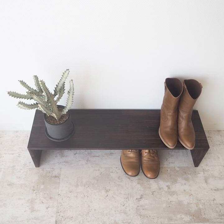 木目を活かしたコの字シューズラック / オーダーメイド