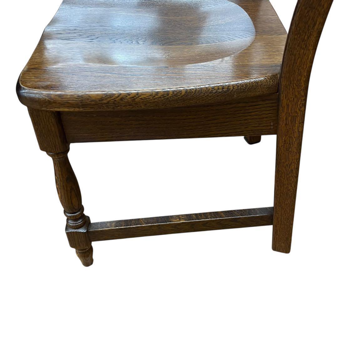 美品　起立木工　オランダ製　オーク無垢　2脚セット