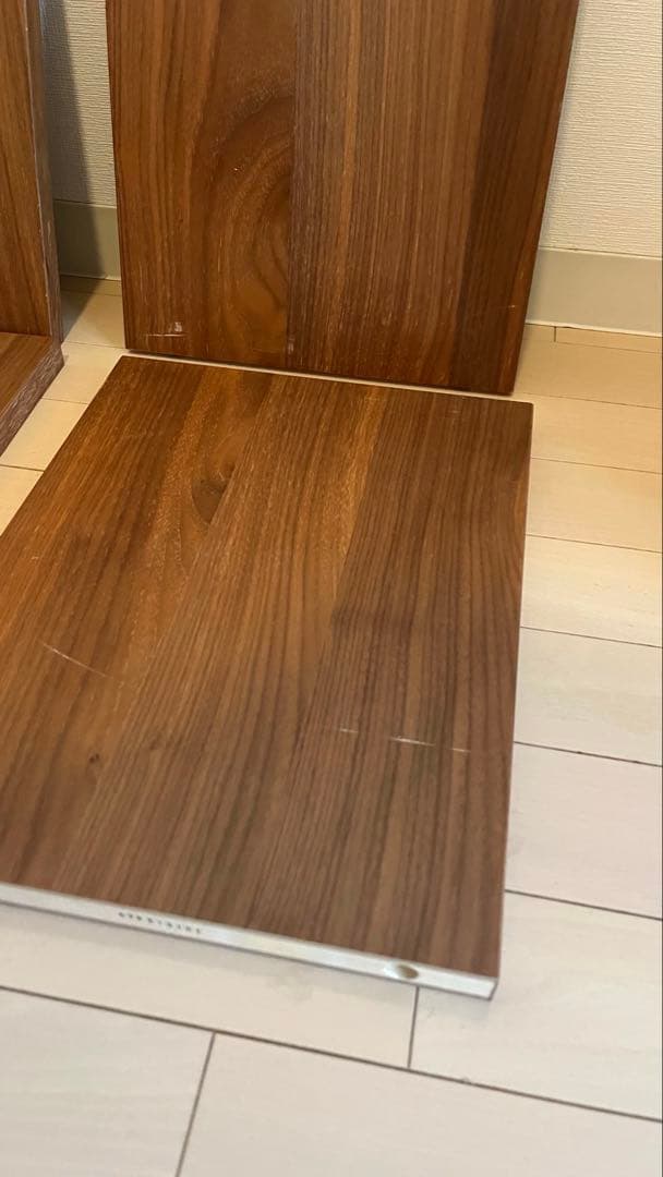 無印良品　スタッキングシェルフセット・３段×２列・ウォールナット材