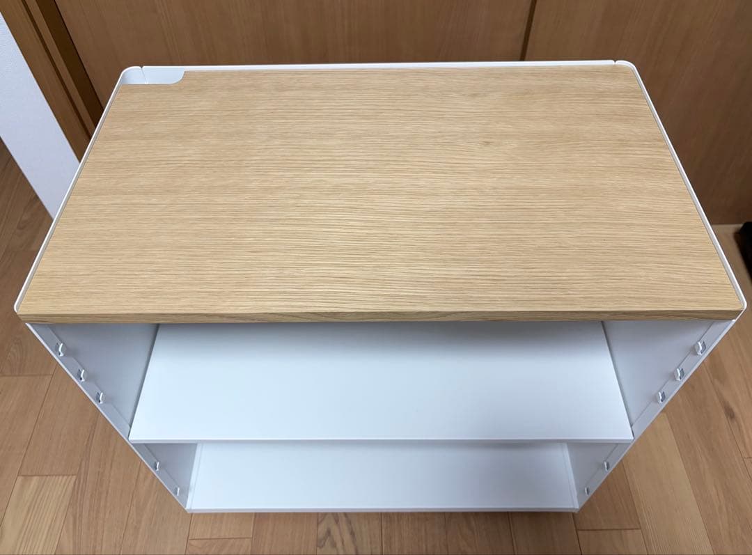 山崎実業 隠せる テレワークワゴン ホワイト